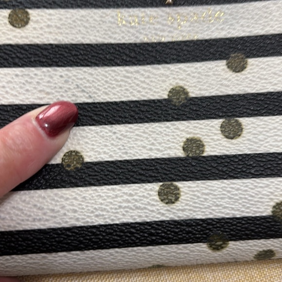 Kate Spade Black and White Striped Wallet - Picture 10 of 12